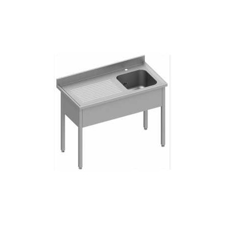 PLONGE 1400X700 1 BAC DROITE- EGOUTTOIR A  GAUCHE