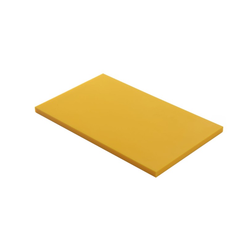 PLANCHE A  DECOUPER  POLYETHYLENE JAUNE 53X32.5X2CM