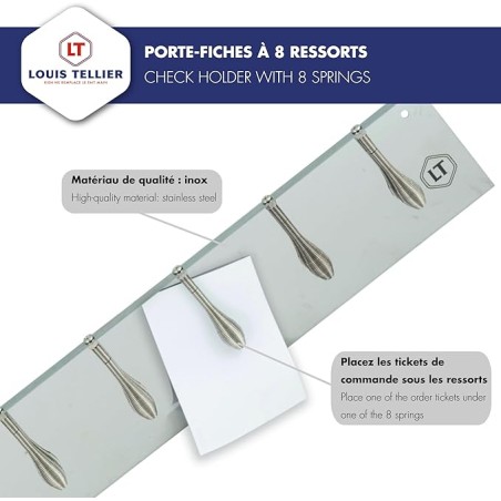 BARRE PORTE-FICHE A RESSORT -8 PINCES