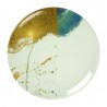 ASSIETTE PLATE SANS AILE 21 CM DIONYSOS BLANC BLEU & OR