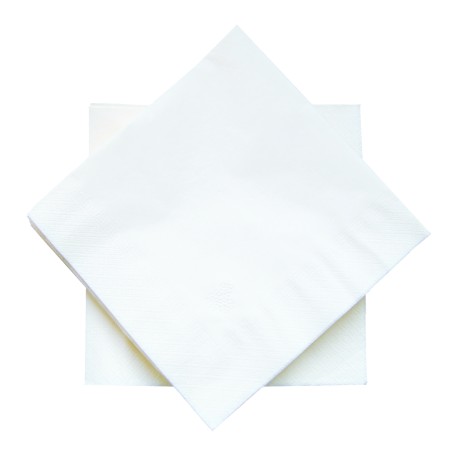 3000 SERVIETTES OUATE 2 PLIS 30X30-BLANCHES
