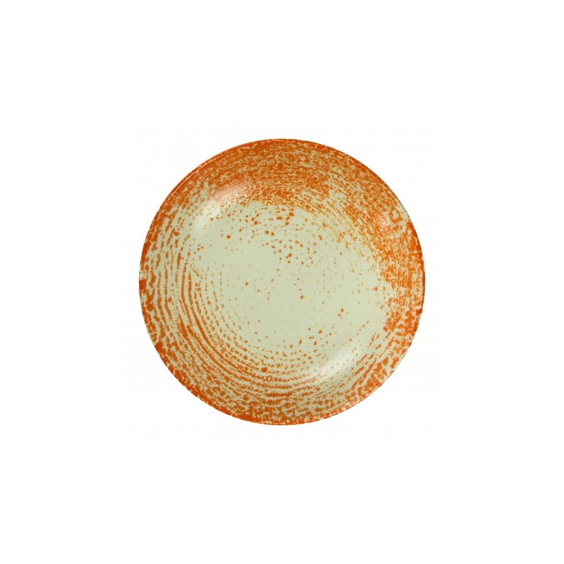 6 ASSIETTES CREUSES 25 CM PAN ORANGE