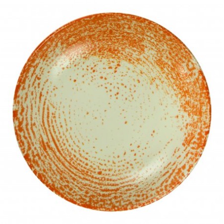 6 ASSIETTES CREUSES 25 CM PAN ORANGE