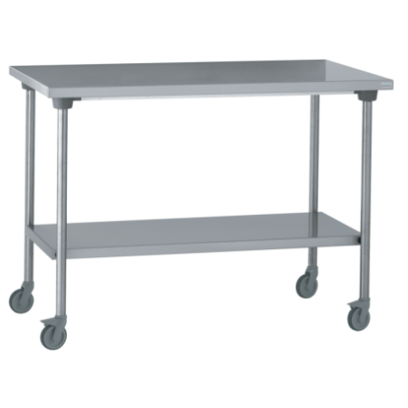 TABLE INOX  SUR ROULETTES 1000X700X900MM