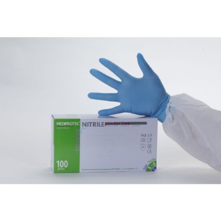 GANT NITRILE NON POUDRE BLEU T:M X100