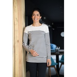 T-SHIRT FEMME ANCRE RAYE MARINE T2