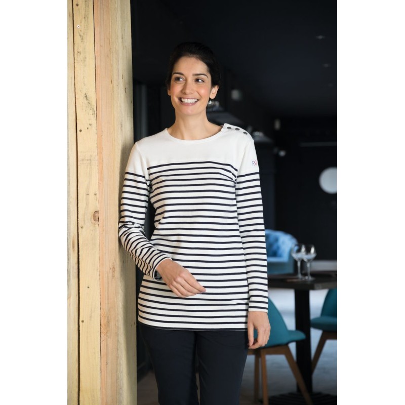 T-SHIRT FEMME ANCRE RAYE MARINE T4