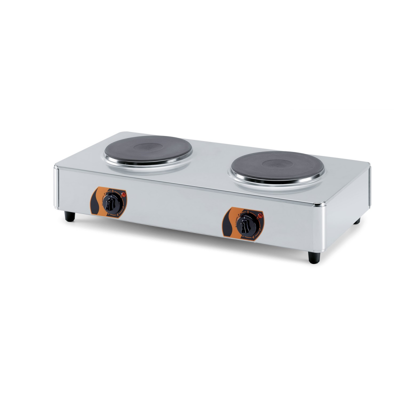 Réchaud 2 plaques inox