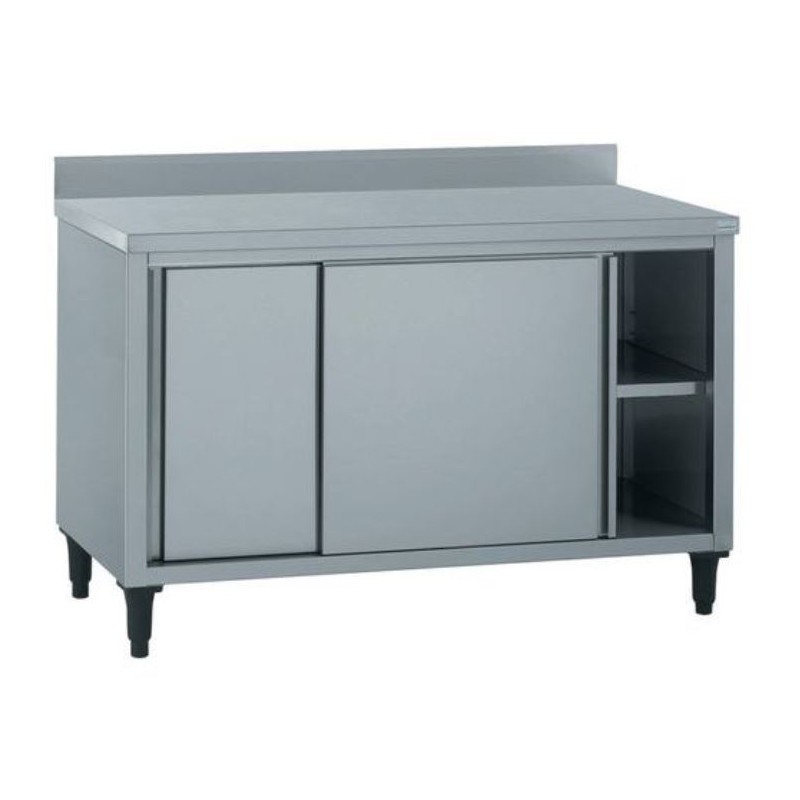 MEUBLE NEUTRE A PORTES COULISSANTES AVEC ROULETTES