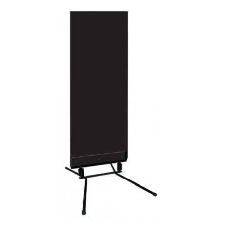 STOP-TROTTOIR 60X150CM NOIR FORME RECTANGULAIRE + PIED RESSORT