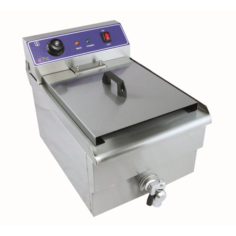 Friteuse électrique à poser avec robinet capacité 10 litres