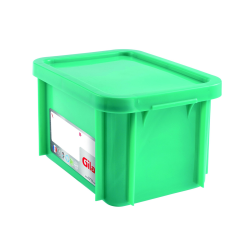 Bac alimentaire 15L vert avec couvercle