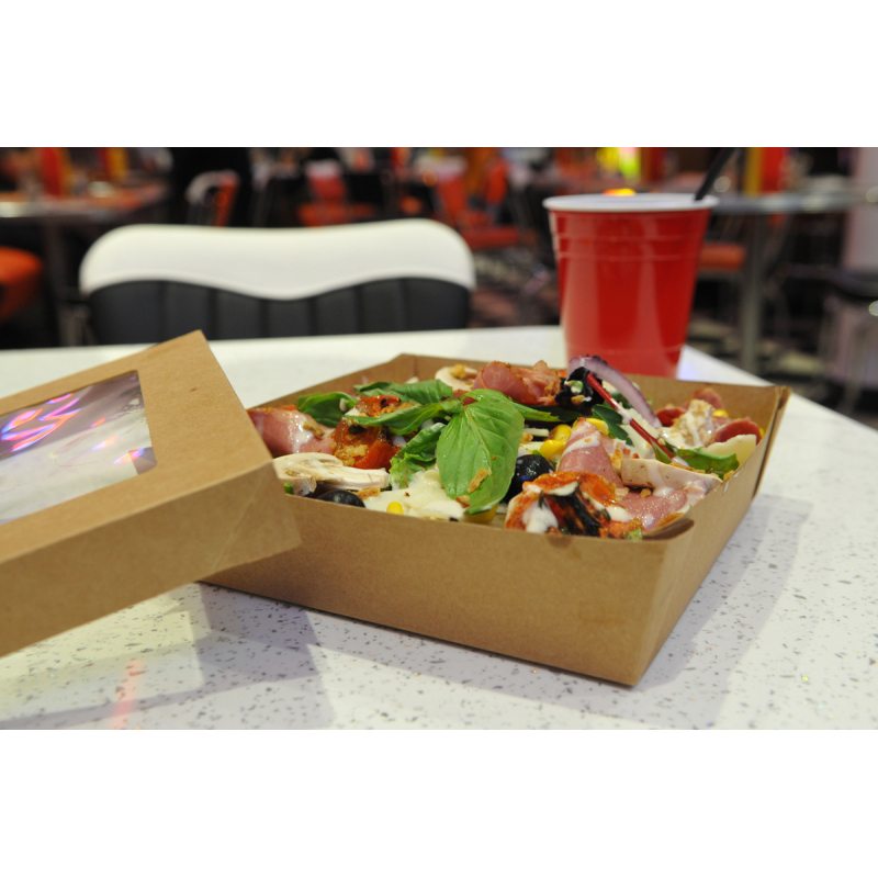 BOITE SALADE KRAFT 16X16X5CM