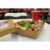 BOITE SALADE KRAFT 16X16X5CM X 480 BARQUETTES