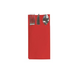 400 SERVIETTES ETUI COUVERTS AIRLAID 40 X 40 CM ROUGE