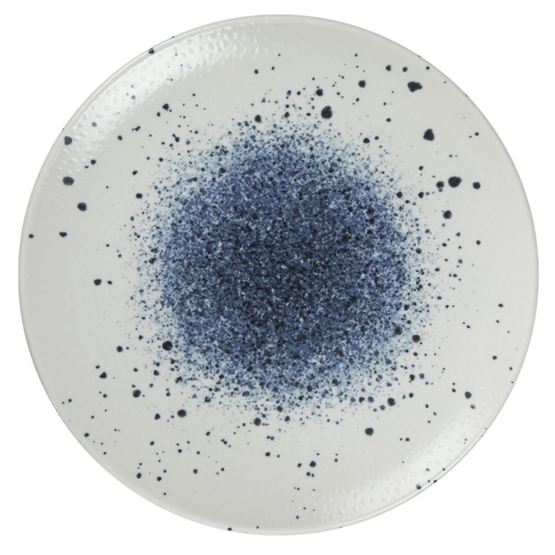 6 ASSIETTES PLATES SANS AILE 27 CM APHRODITE BLEU & BLANC