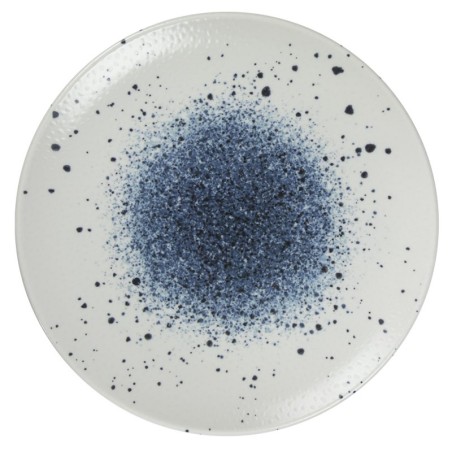 6 ASSIETTES PLATES SANS AILE 27 CM APHRODITE BLEU & BLANC