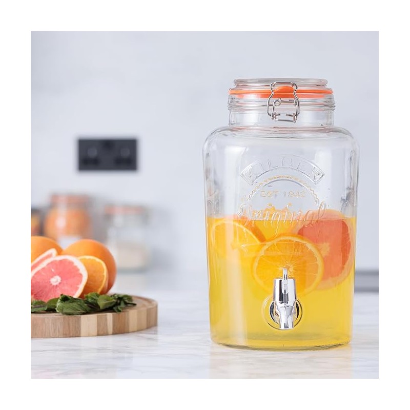 KILNER DISTRIBUTEUR DE BOISSON ROND AVEC ROBINET 5L