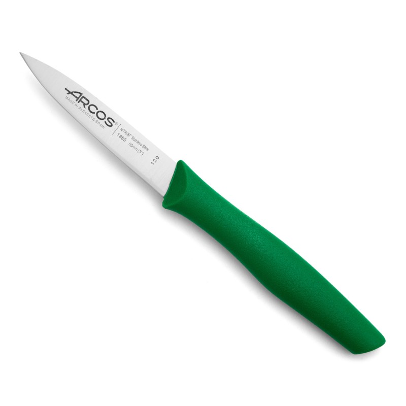 Couteau office manche polypropyléne vert-8.5 cm