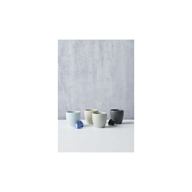 POINT-VIRGULE 6 TASSES EN PORCELAINE BLANC CASSE 200ML