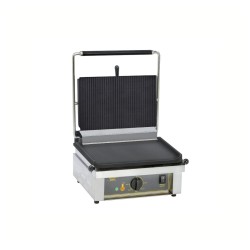 Grill panini rainuré extra-large