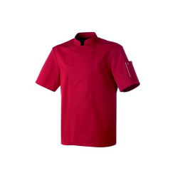 Veste homme manches courtes bordeaux T6 Nero Robur | Veste de cuisine