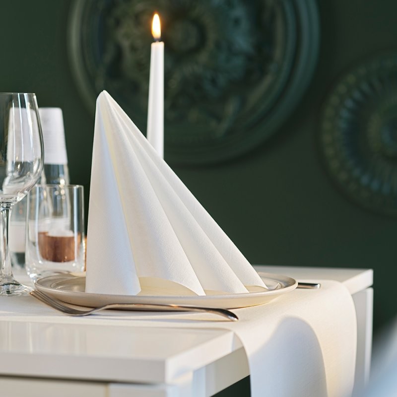 SERVIETTES BIO-DUNISOFT 40X40 BLANC X 360