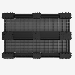 CAISSE PALETTE 800 X 1200 X 790 MM 480 L - GRISE