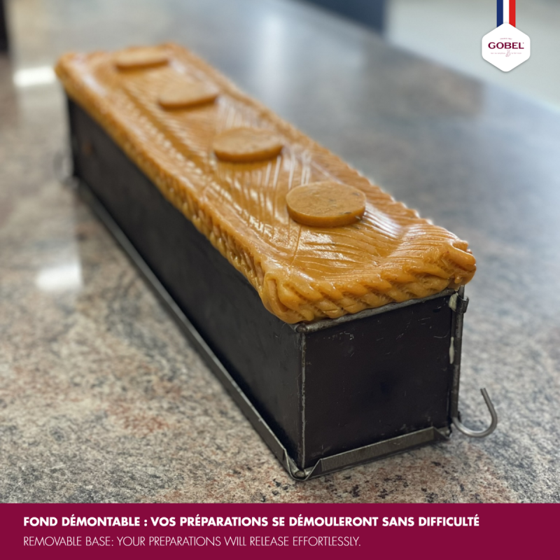 PATE LONG UNI (MINI) - ANTI ADHERENT - A CHARNIERE - FOND AMOVIBLE