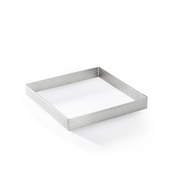 CERCLE CARRE PERFORE INOX L. 7 cm H