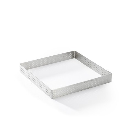 CERCLE CARRE PERFORE INOX L. 7 cm H