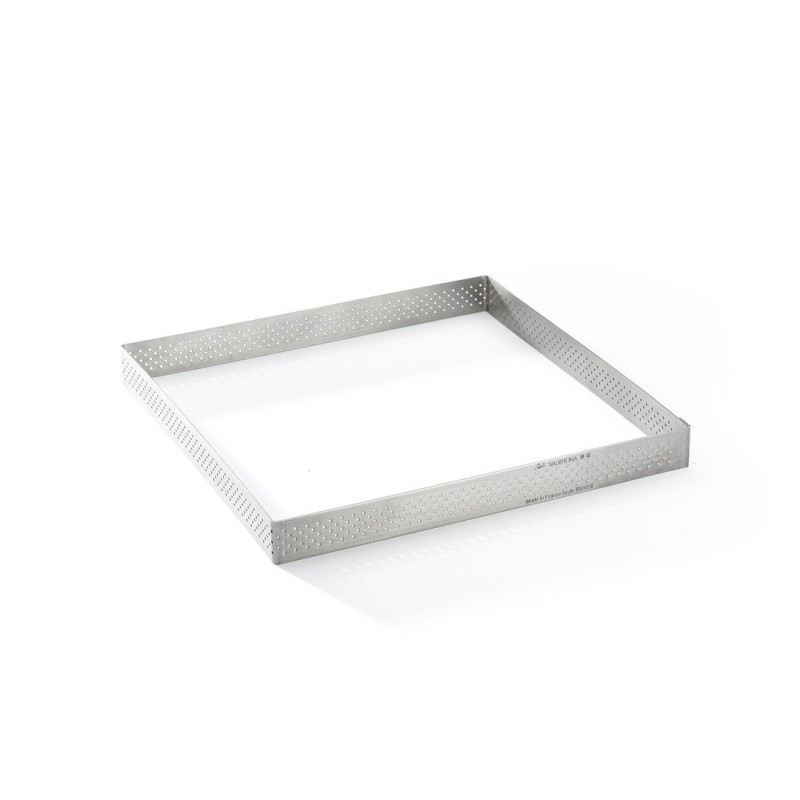 CERCLE CARRE PERFORE INOX L 20 CM H
