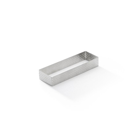 CERCLE RECTANGULAIRE PERFORE INOX 12X4 CM