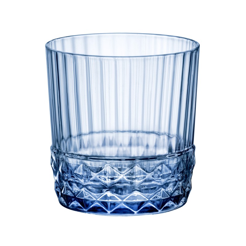 6 VERRES FORME BASSE AMERICA'S 20 37CL BLUE