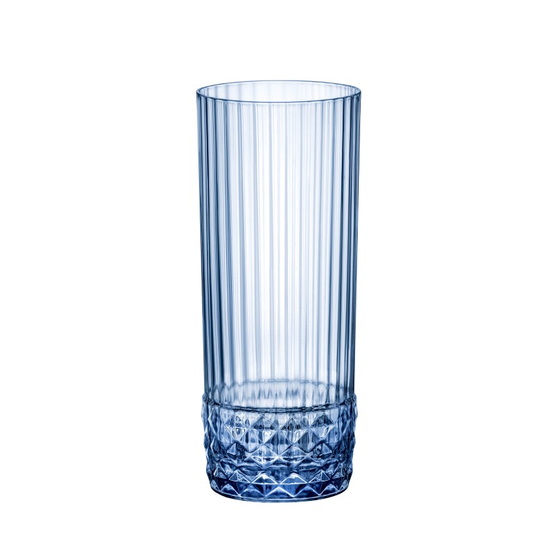 6 VERRES FORME HAUTE AMERICA'20S 40CL BLUE