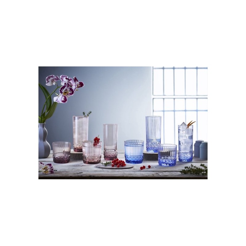 6 VERRES FORME HAUTE AMERICA'20S 40CL LILAS