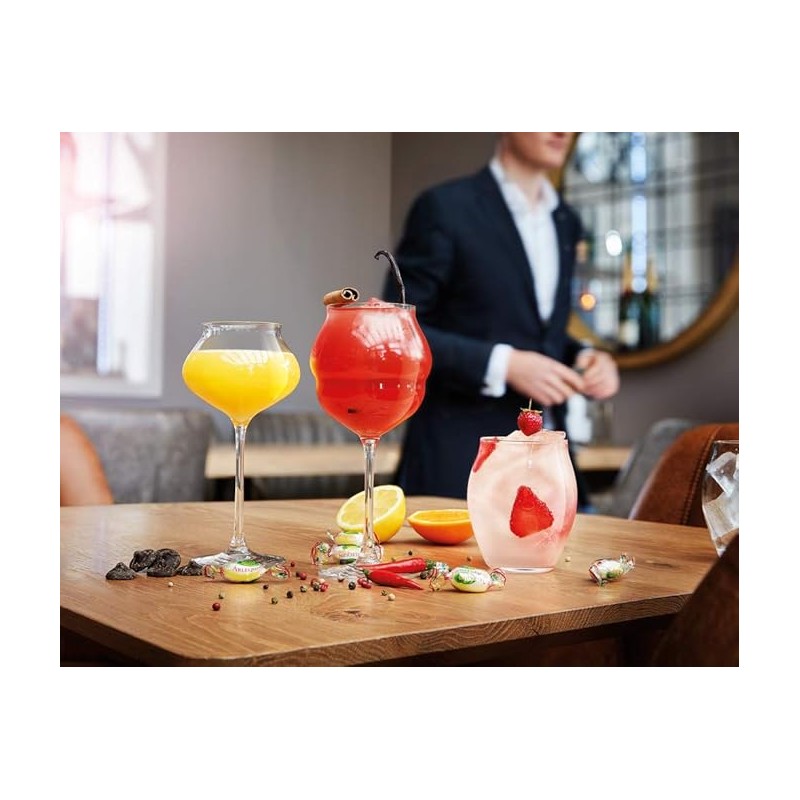 6 GOBELETS FORMES HAUTES 40CL MACARON