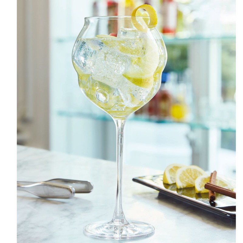 6 VERRES A PIEDS 60CL MACARON