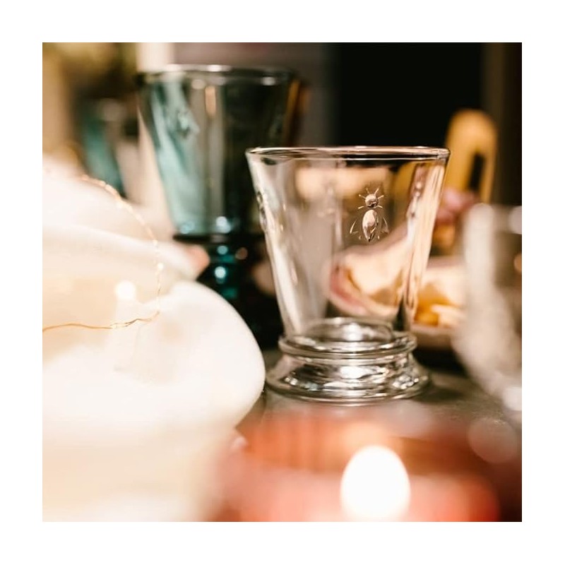 6 GOBELETS ABEILLES TRANSPARENTS 26CL