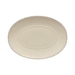 PLATEAU OVALE PEARL CREAM 34 X25X3.5CM