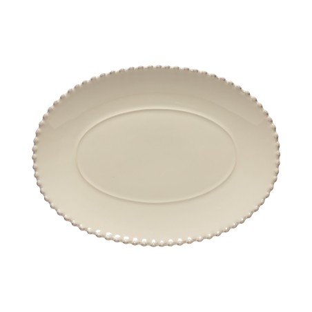 PLATEAU OVALE PEARL CREAM 34 X25X3.5CM
