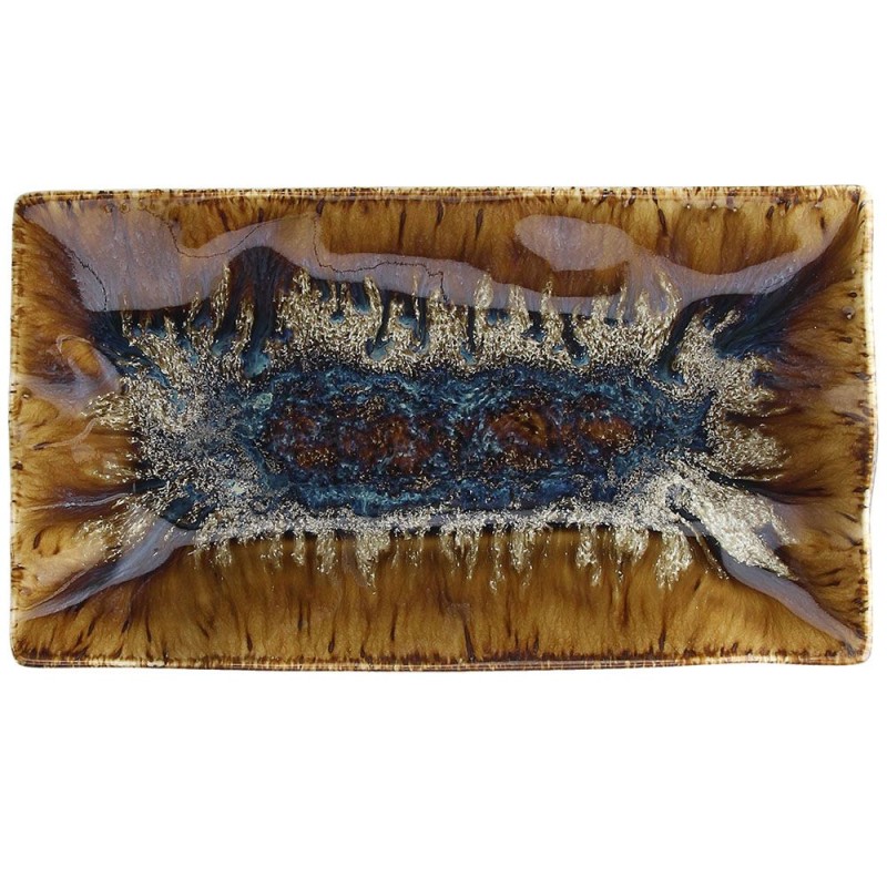 6 ASSIETTES RECTANGULAIRES 35X20CM REEF OYSTER