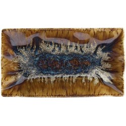 6 ASSIETTES RECTANGULAIRES 23X13CM REEF OYSTER
