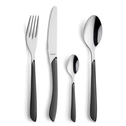 6 FOURCHETTES DE TABLE PRISMA GRIS ARDOISE