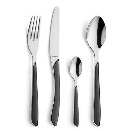 6 CUILLERES DE TABLE PRISMA GRIS ARDOISE