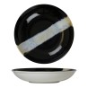 6 ASSIETTES CREUSES 25 CM CIRCE NOIR & NACRE