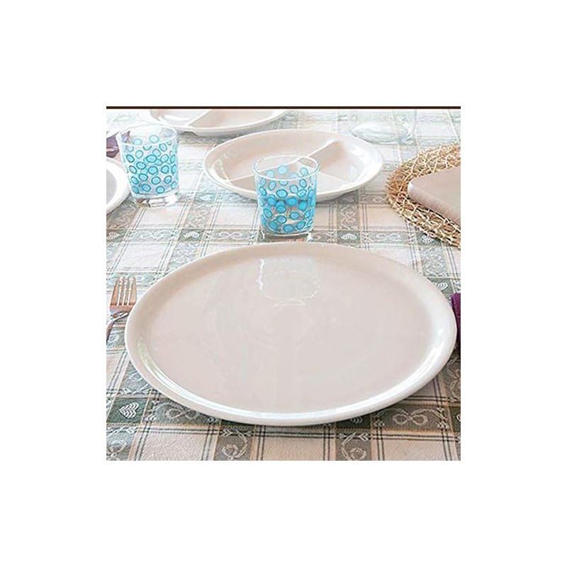 6 ASSIETTES A PIZZA NAPOLI 31 CM-BLANCHES