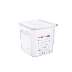 BAC CARRE AVEC COUVERCLE PP 8 L TRANSPARENT