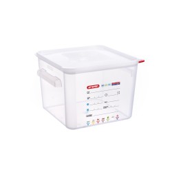 BAC CARRE AVEC COUVERCLE PP 12L TRANSPARENT