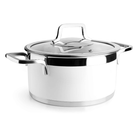 FAITOUT AVEC COUVERCLE BUFFET BLANC 24CM